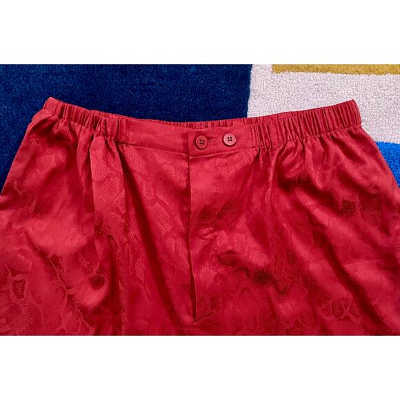 Savage x Fenty Men's Medium Red Satin Pajama Sleepwear Pants - Picture 3 of 9